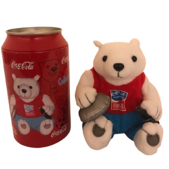 Coca Cola Other - 🆕Vintage Coca Cola Plush Polar Bear 2004 Athens Discus